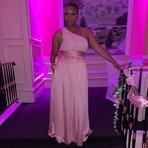 Vera Wang One Shoulder Dress